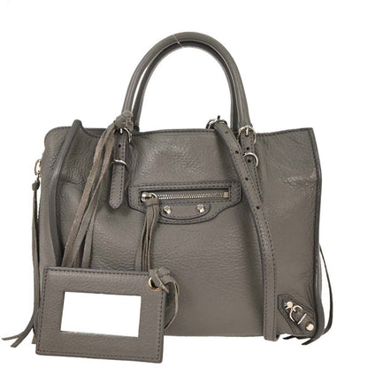 Balenciaga Gray Calfskin Papier 2way Shoulder Handbag
