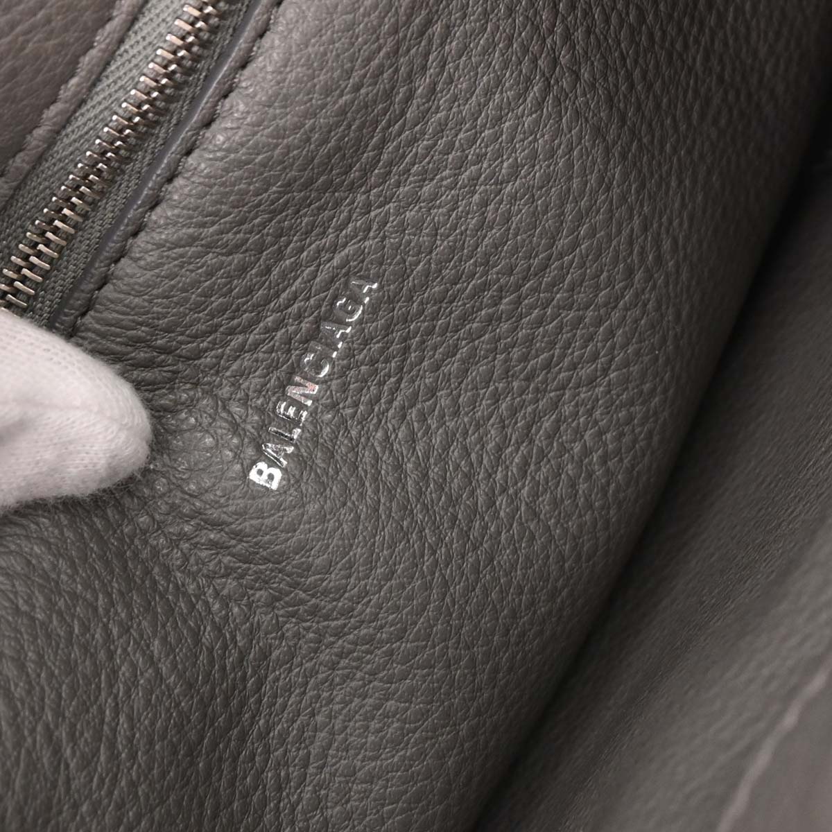 Balenciaga Gray Calfskin Papier 2way Shoulder Handbag