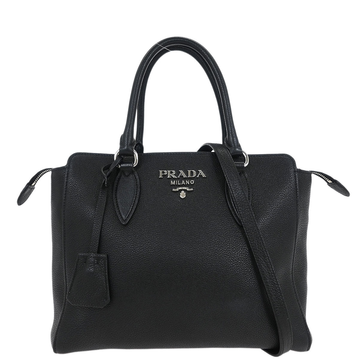 Prada Black 2way Shoulder Tote Handbag