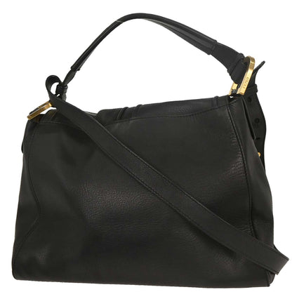 Fendi Black Leather Anna 2way Shoulder Handbag