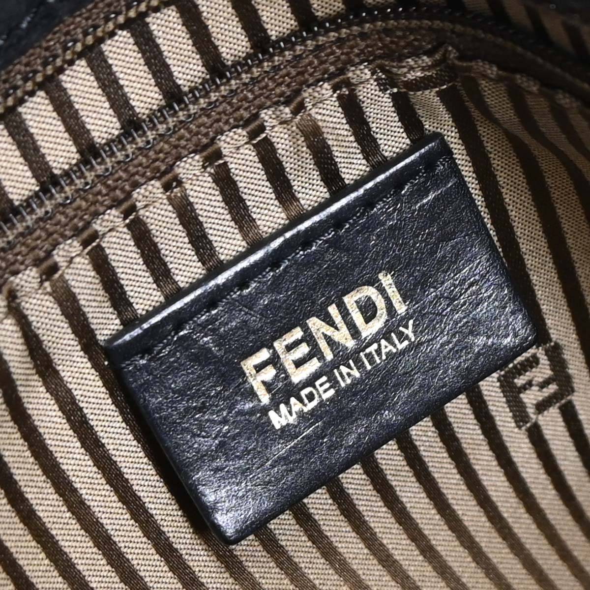 Fendi Black Leather Anna 2way Shoulder Handbag