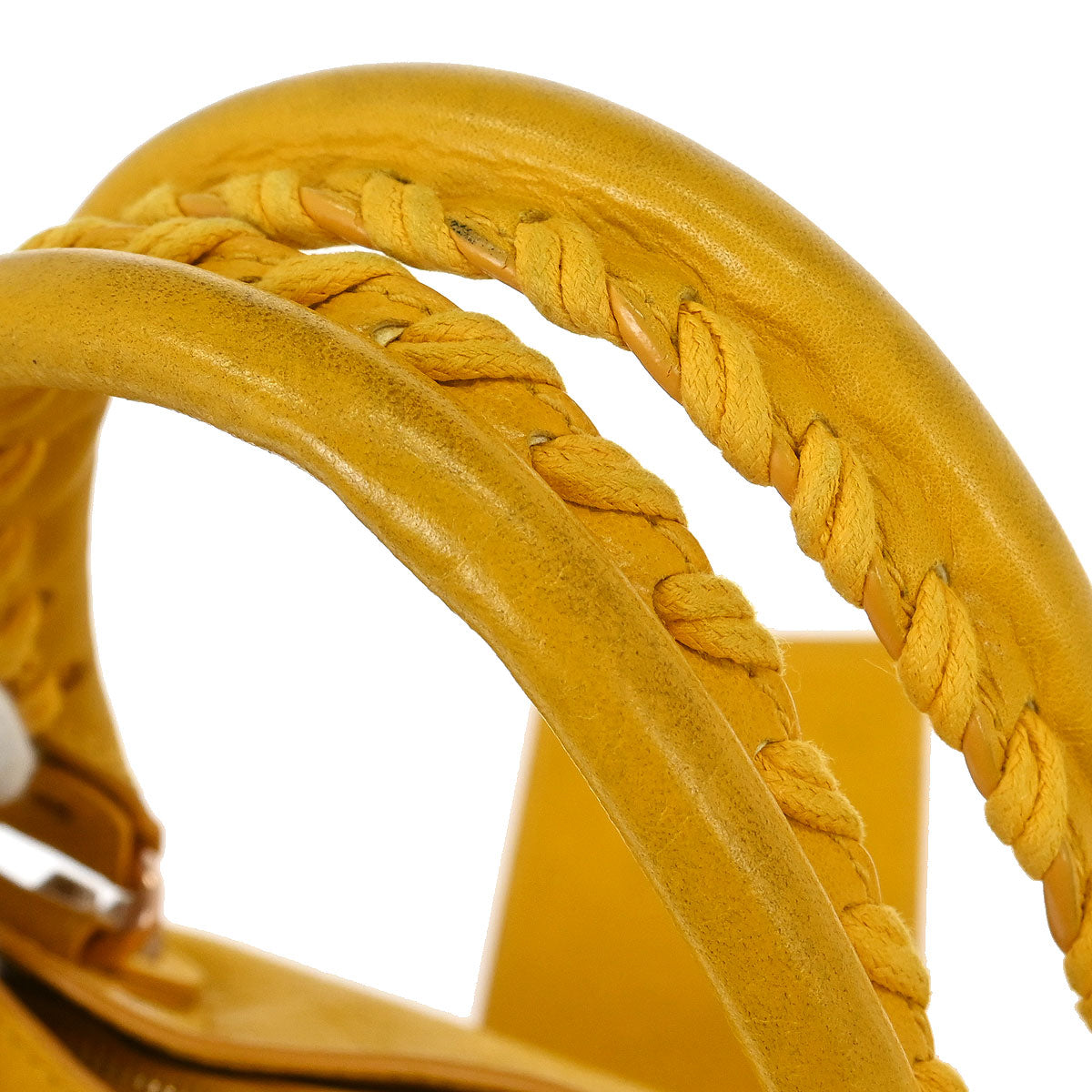 Balenciaga Yellow Lambskin The First 2way Shoulder Handbag