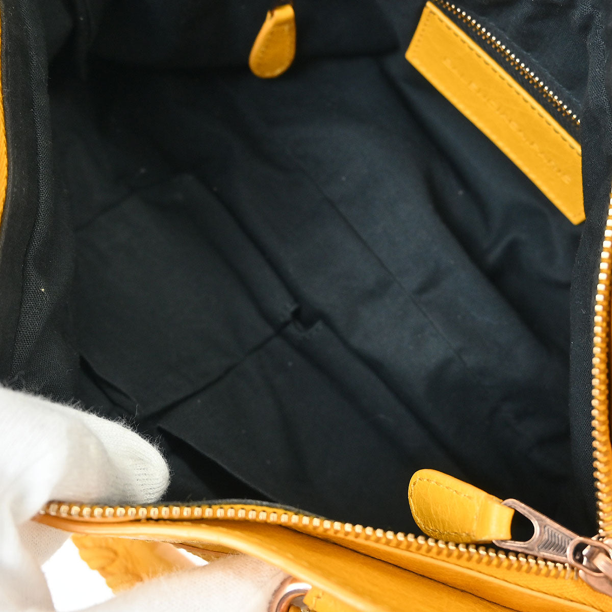 Balenciaga Yellow Lambskin The First 2way Shoulder Handbag