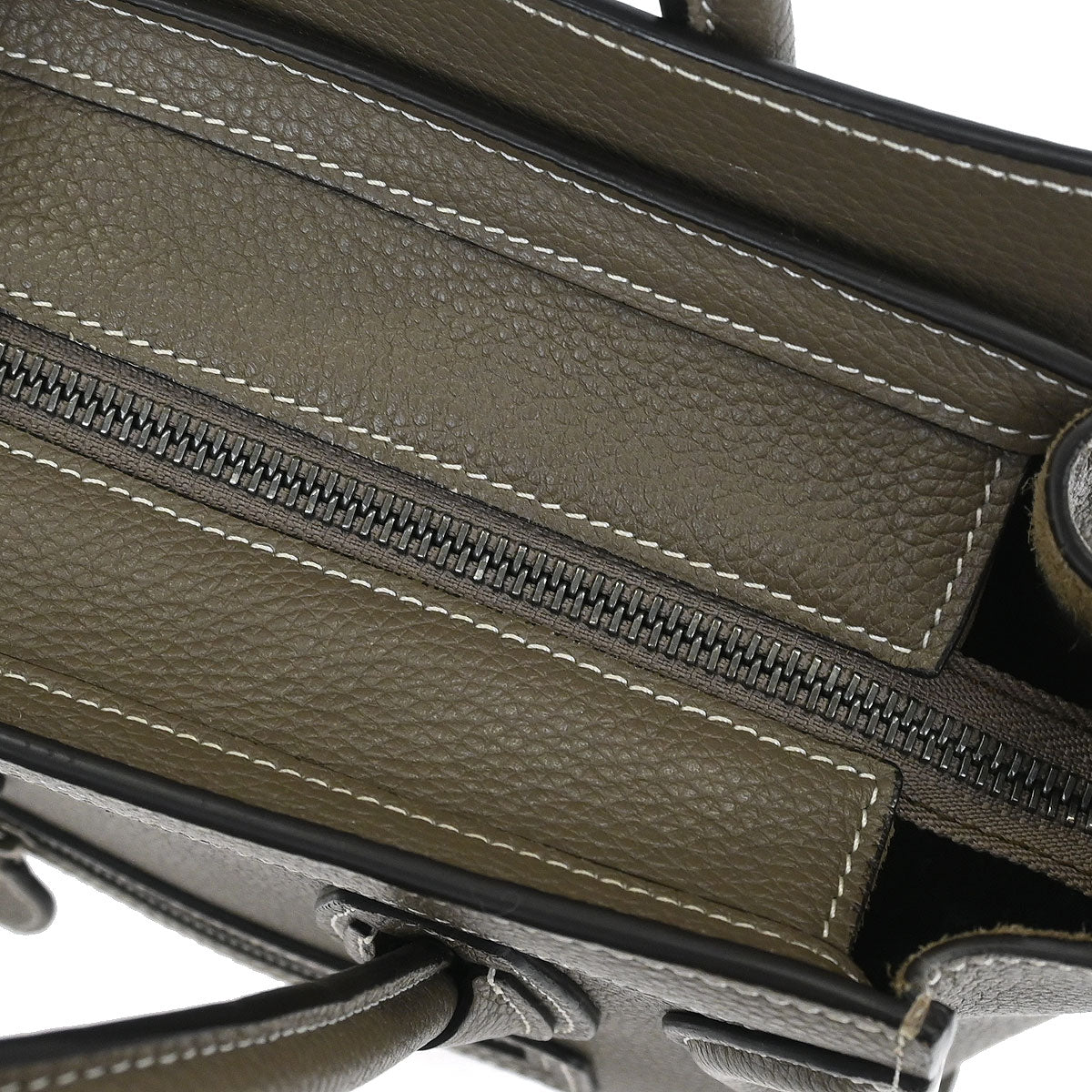 Celine Brown Leather Nano Luggage Tote Bag