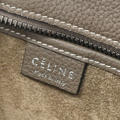 Celine Brown Leather Nano Luggage Tote Bag