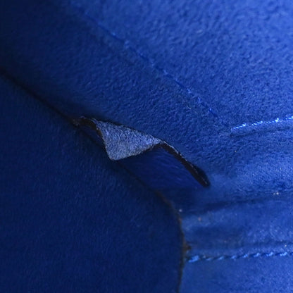 Celine Blue Leather Nano Luggage Tote Bag