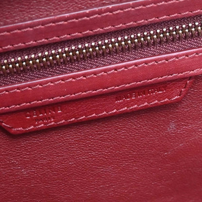 Celine Bordeaux Leather Mini Luggage Tote Bag