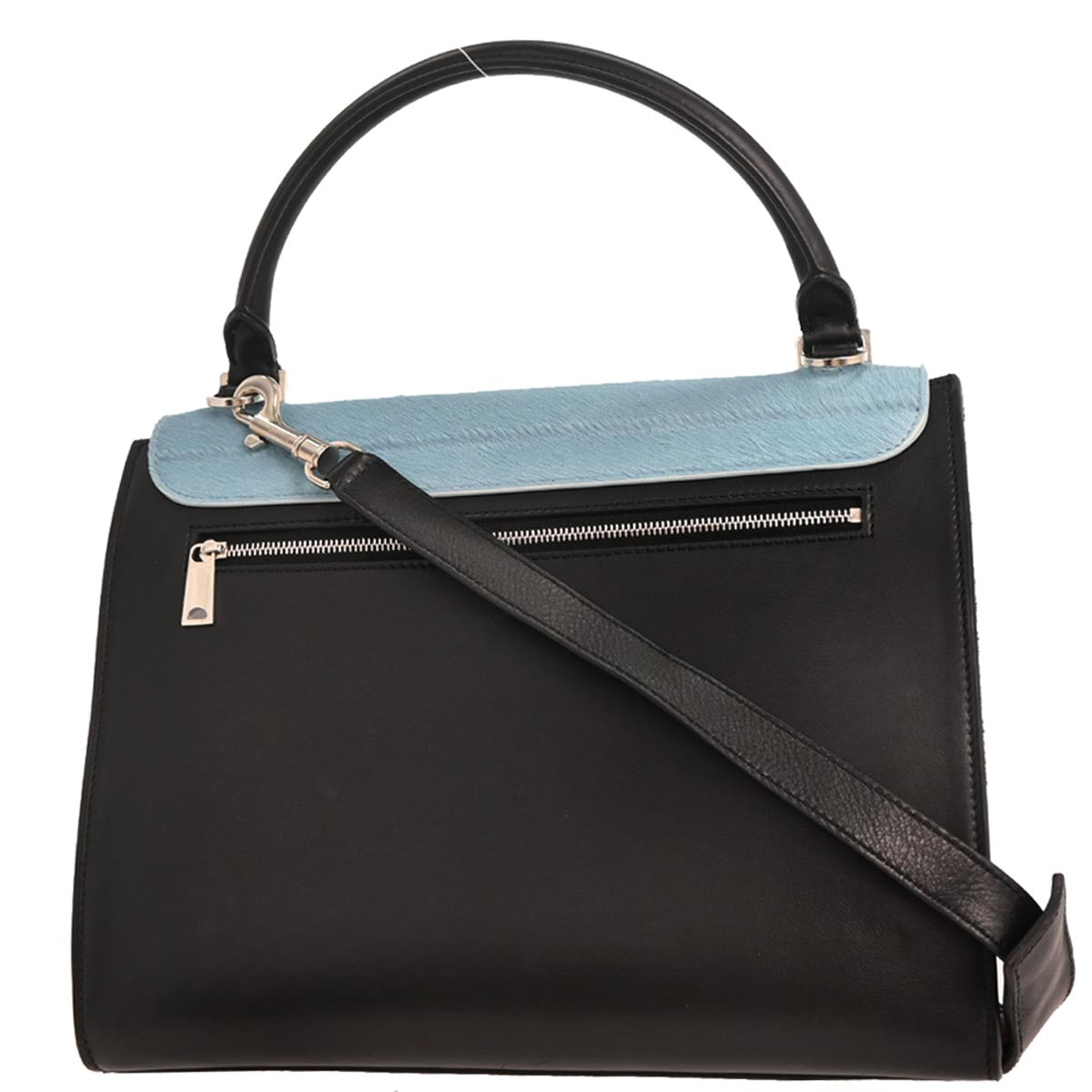 Celine * Pony Hair Tricolor Trapeze 2way Shoulder Handbag