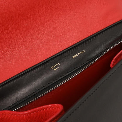 Celine * Pony Hair Tricolor Trapeze 2way Shoulder Handbag