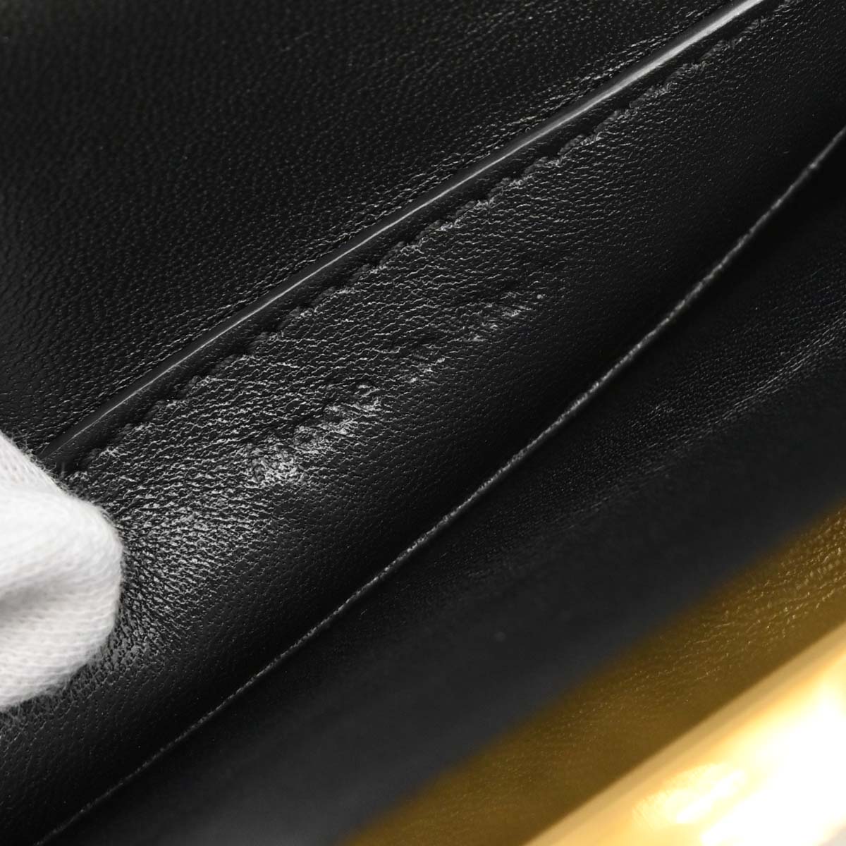 Celine Black Leather Clasp Shoulder Bag