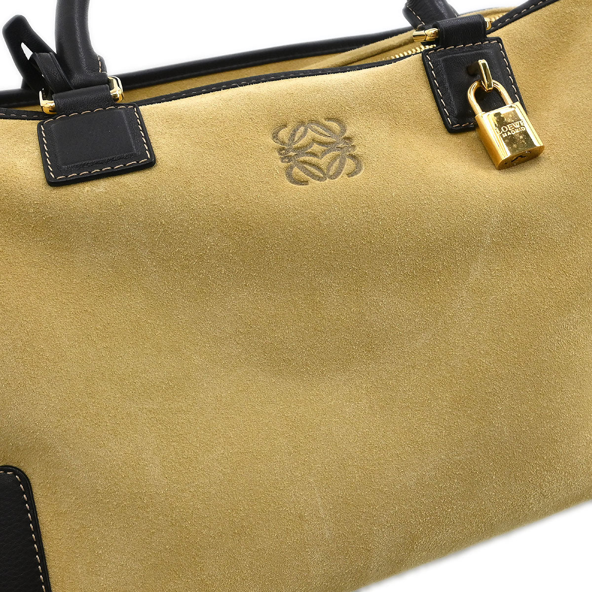 Loewe Beige Suede Amazona 36 Handbag