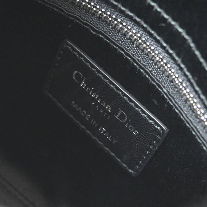 Christian Dior Black Satin Lady Dior Cannage 2way Shoulder Handbag