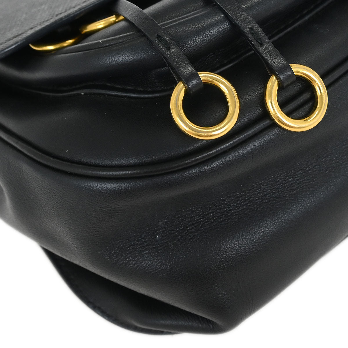 Prada Black Leather Corsaire Shoulder Bag