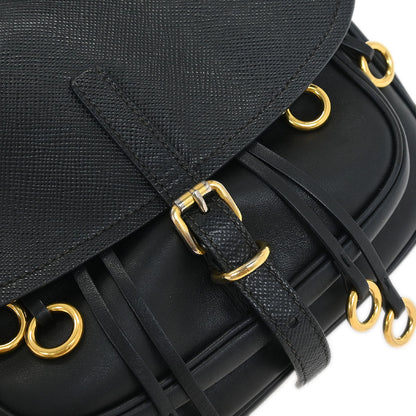 Prada Black Leather Corsaire Shoulder Bag
