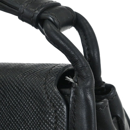 Prada Black Leather Corsaire Shoulder Bag