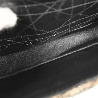 Christian Dior Black Tweed Rock Chain Shoulder Bag