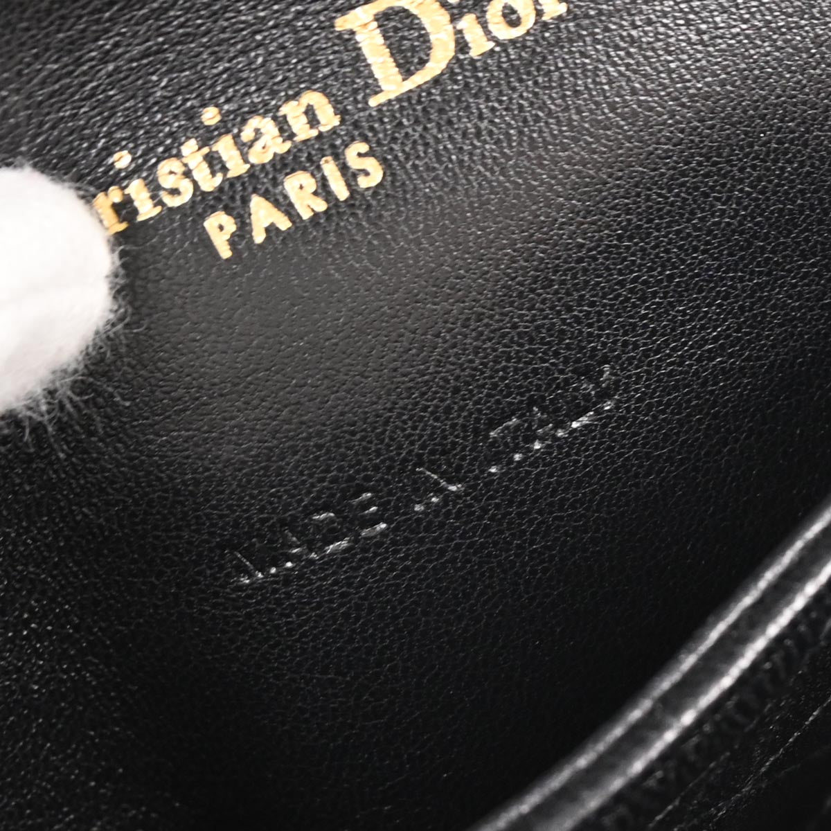 Christian Dior Black Tweed Rock Chain Shoulder Bag