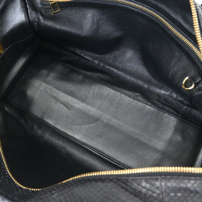 Loewe * Black Python Amazona 36 Handbag