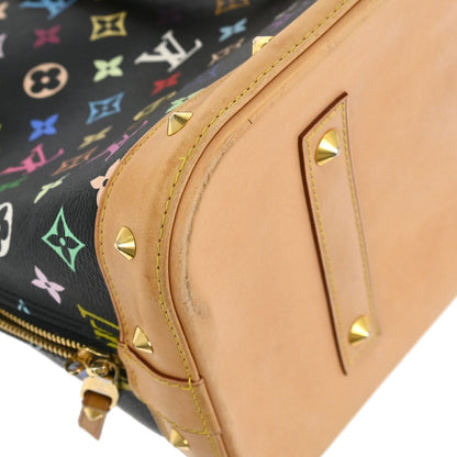 Louis Vuitton Black Monogram Multicolor Alma GM Handbag M40442