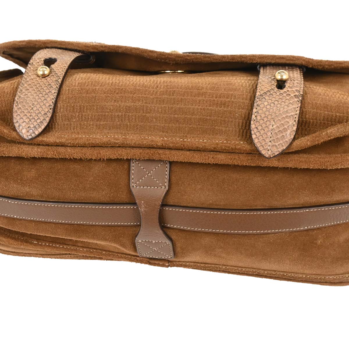 Loewe * Brown Python Cartero Satchel Handbag