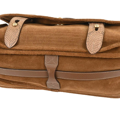 Loewe * Brown Python Cartero Satchel Handbag