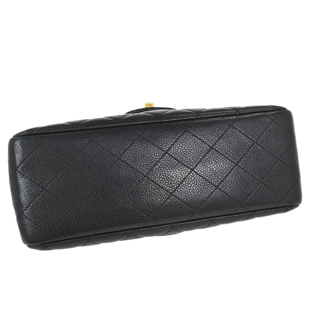 Chanel 1996-1997 Black Caviar Double Sided Flap Shoulder Bag