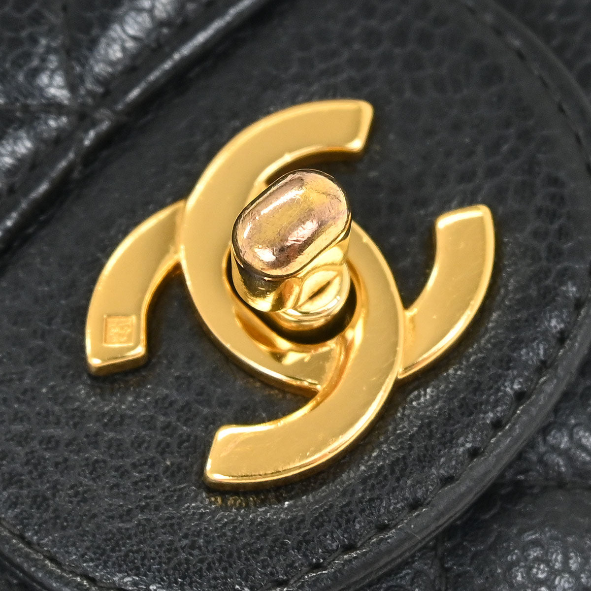 Chanel 1996-1997 Black Caviar Double Sided Flap Shoulder Bag