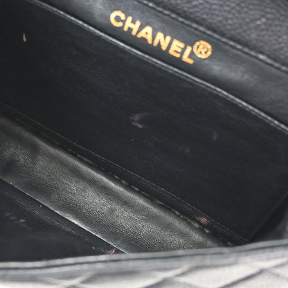 Chanel 1996-1997 Black Caviar Double Sided Flap Shoulder Bag