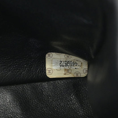 Chanel 1996-1997 Black Caviar Double Sided Flap Shoulder Bag