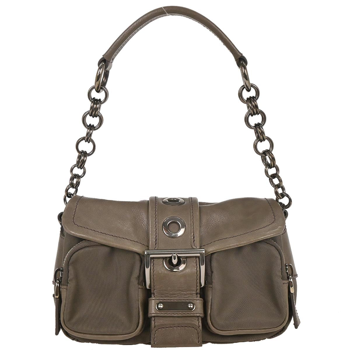 Prada Gray Chain Handbag