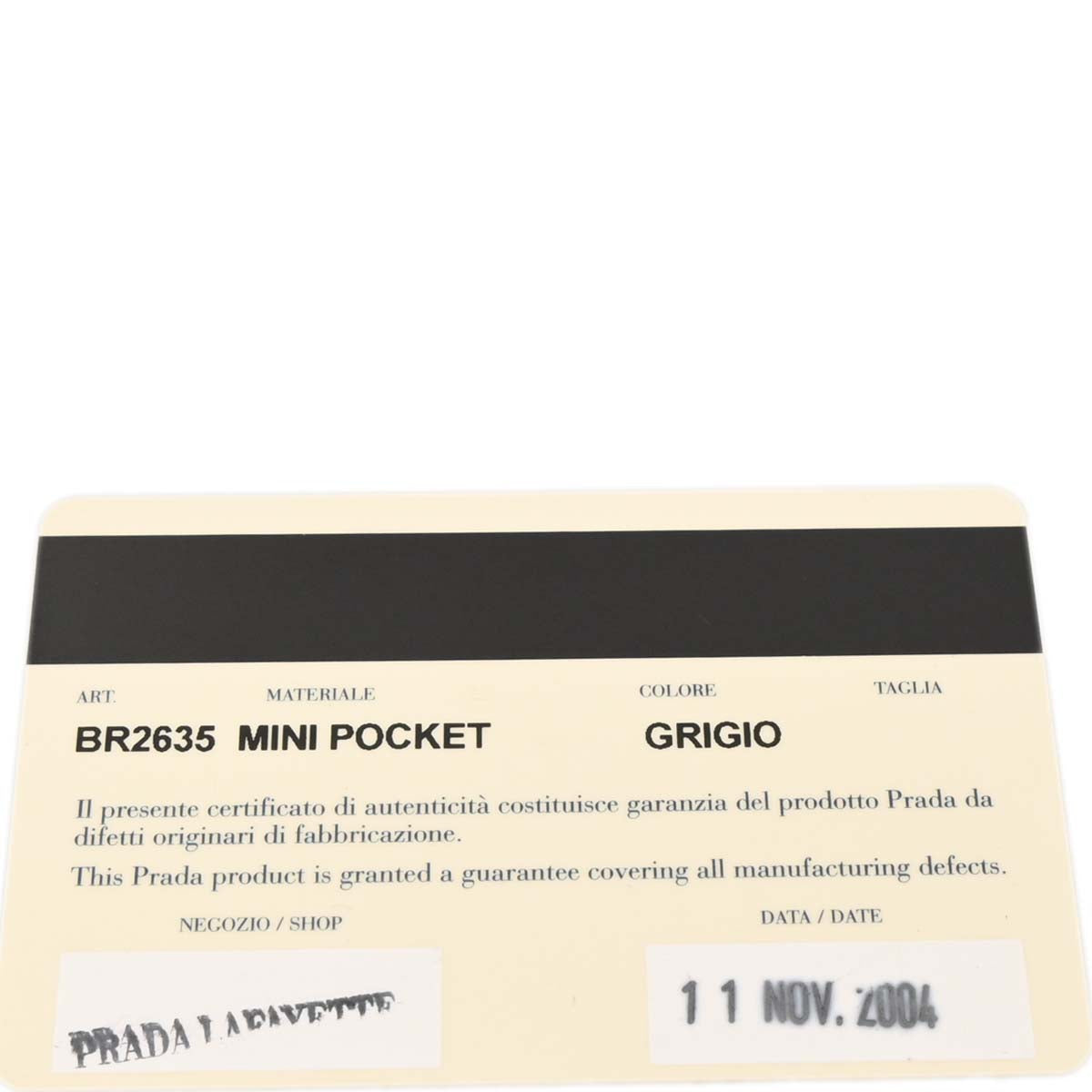 Prada Gray Chain Handbag