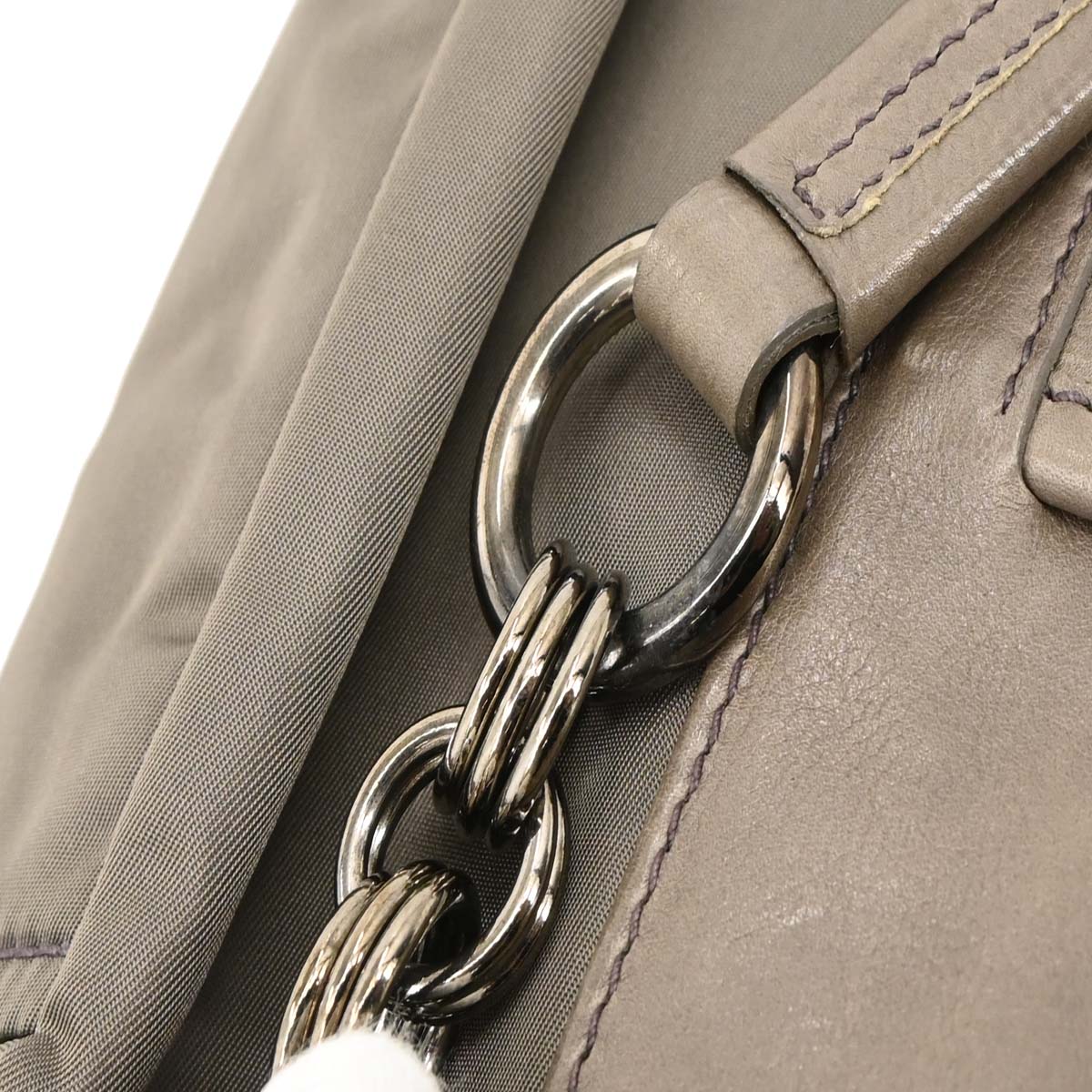Prada Gray Chain Handbag