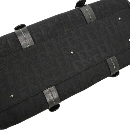 Christian Dior Black Floral Embroidered Trotter Handbag