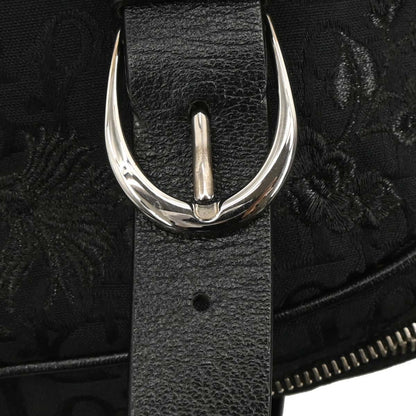 Christian Dior Black Floral Embroidered Trotter Handbag