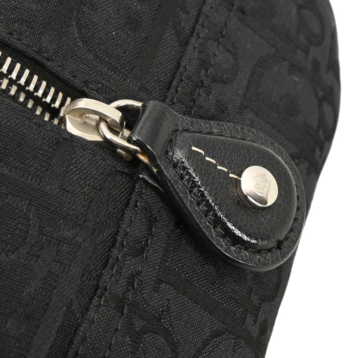 Christian Dior Black Floral Embroidered Trotter Handbag