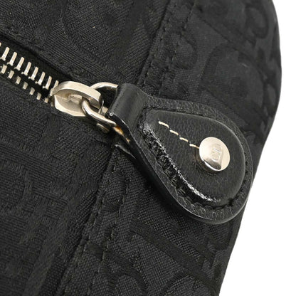 Christian Dior Black Floral Embroidered Trotter Handbag