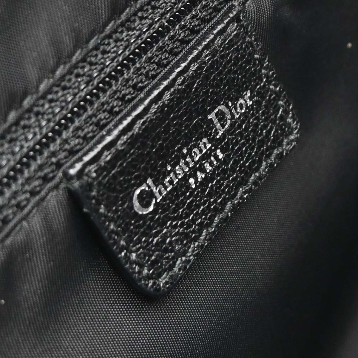 Christian Dior Black Floral Embroidered Trotter Handbag