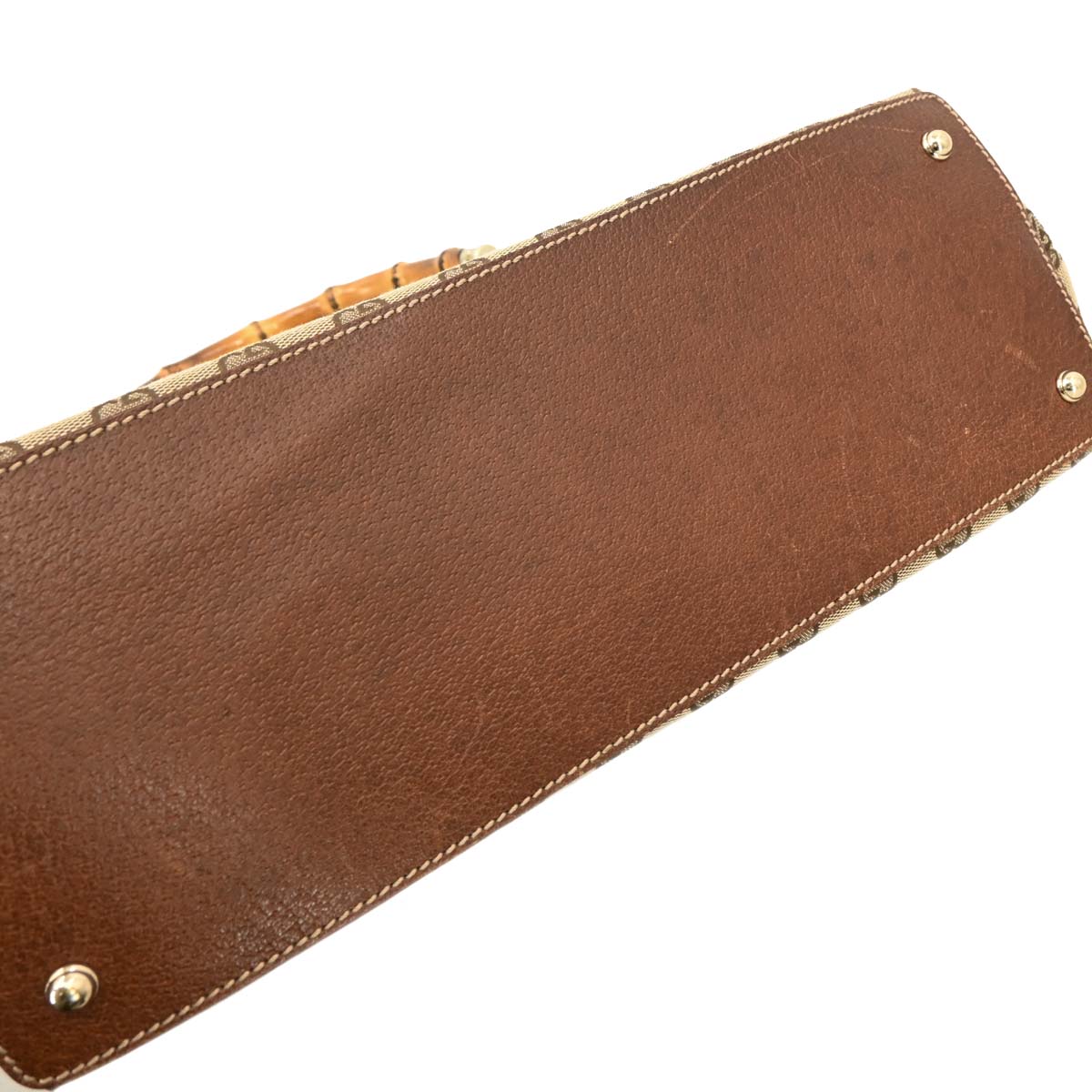 Gucci Brown Bamboo GG Tote Bag