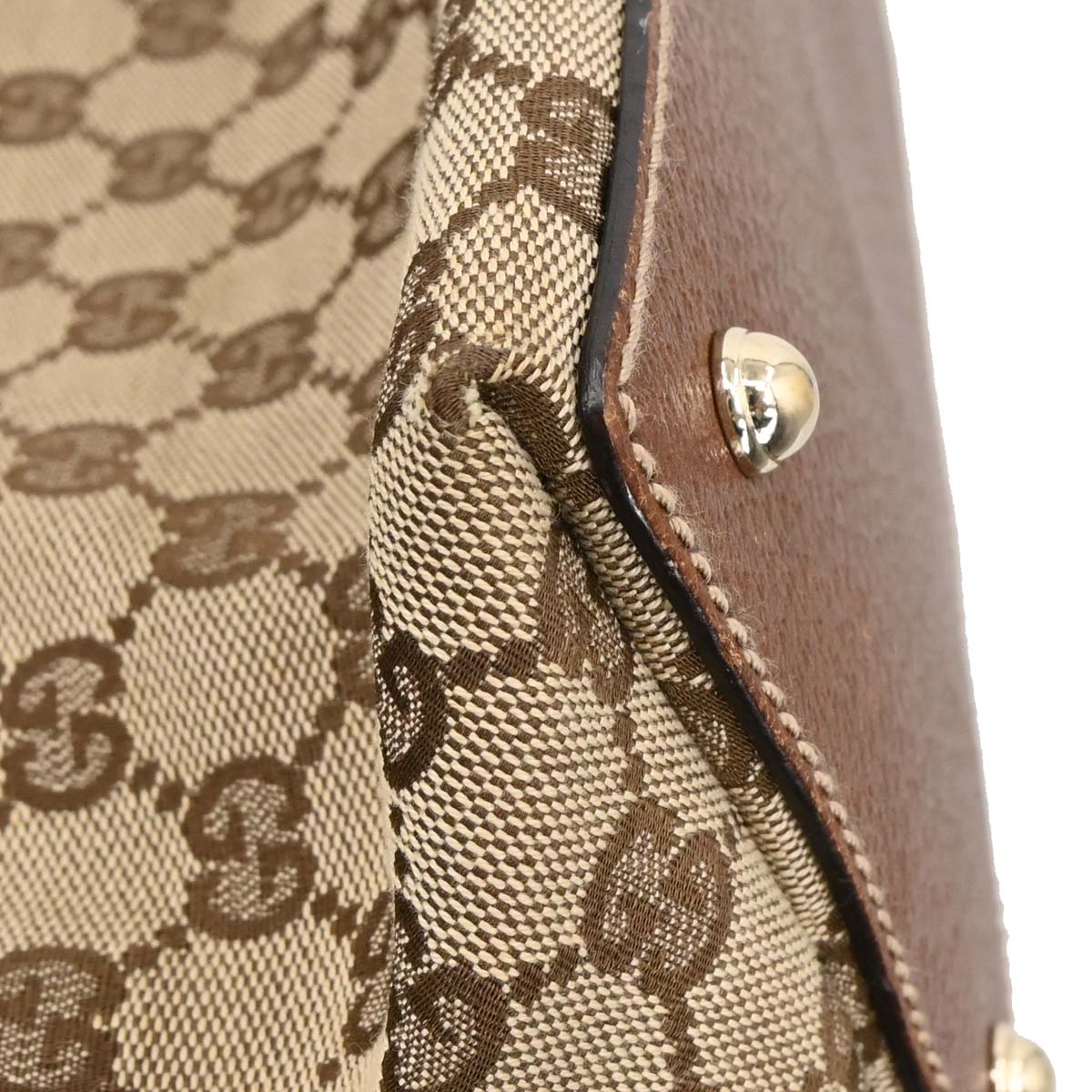 Gucci Brown Bamboo GG Tote Bag