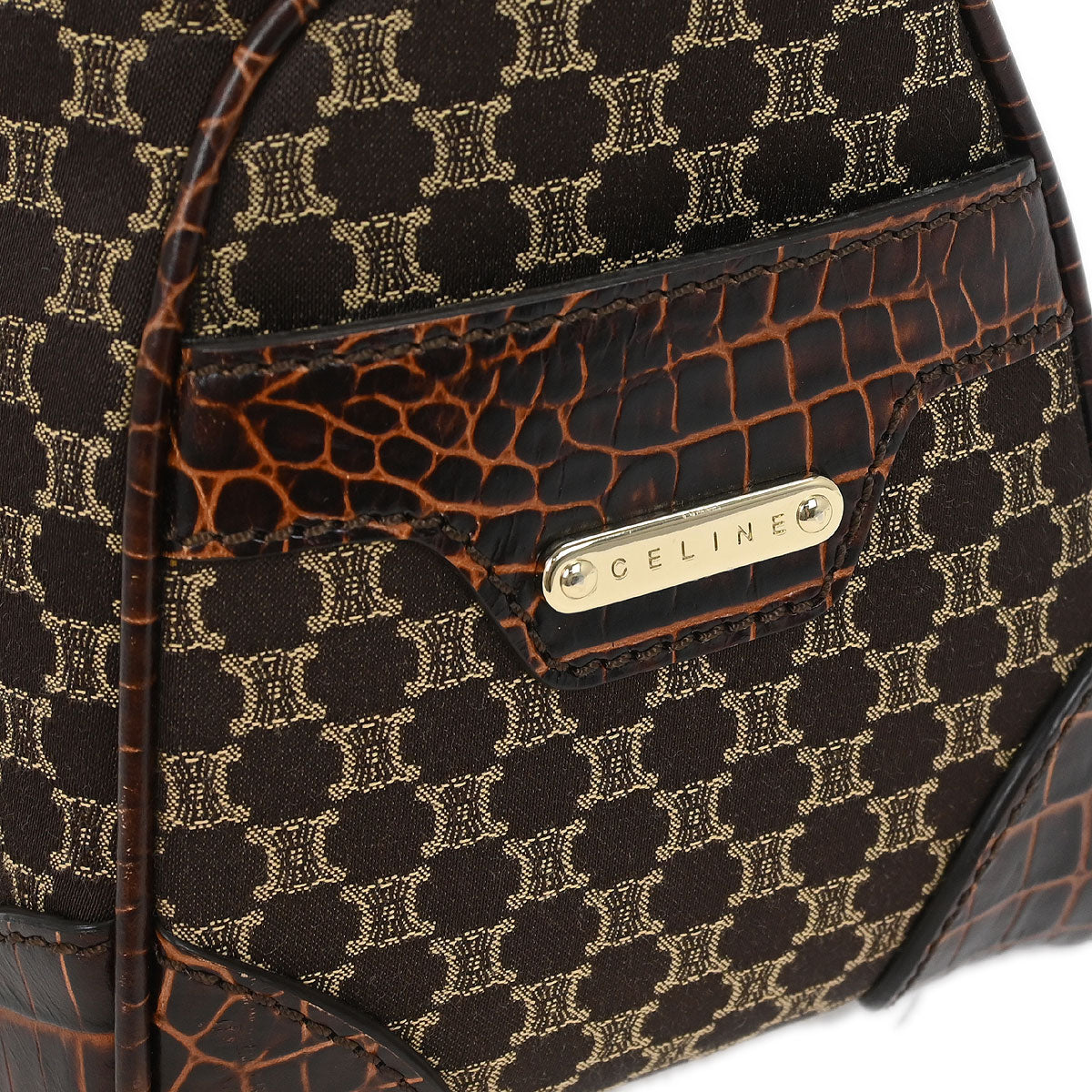 Celine * Brown Macadam Boogie Bag Handbag