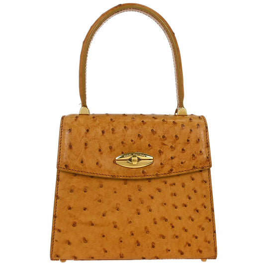 Louis Vuitton * Beige Ostrich Malesherbes Handbag