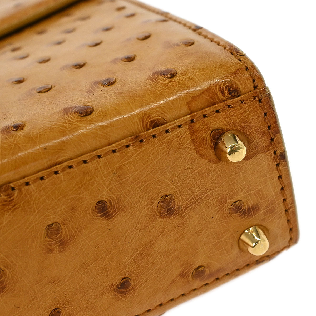 Louis Vuitton * Beige Ostrich Malesherbes Handbag