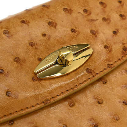 Louis Vuitton * Beige Ostrich Malesherbes Handbag