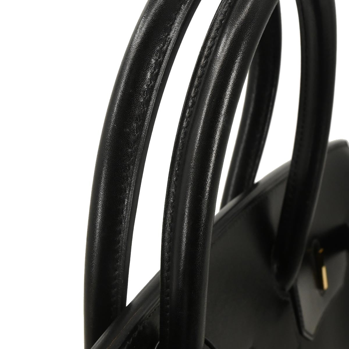 Hermes Black Box Calf Birkin 35 Handbag