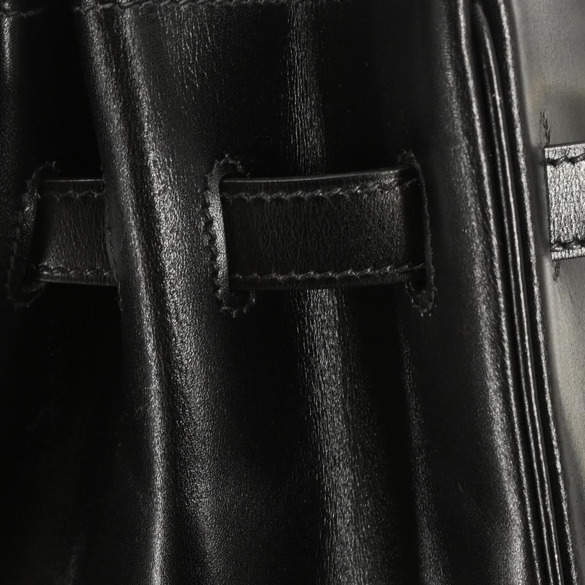 Hermes Black Box Calf Birkin 35 Handbag