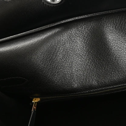 Hermes Black Box Calf Birkin 35 Handbag