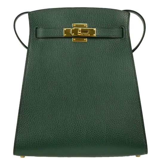 Hermes Vert Fonce Ardennes Kelly Sport MM Shoulder Bag