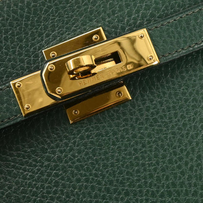 Hermes Vert Fonce Ardennes Kelly Sport MM Shoulder Bag