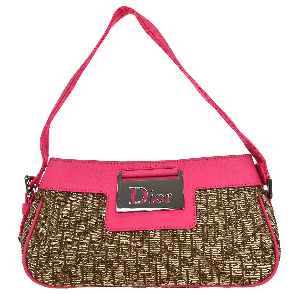 Christian Dior Beige Pink Street Chic Trotter Handbag