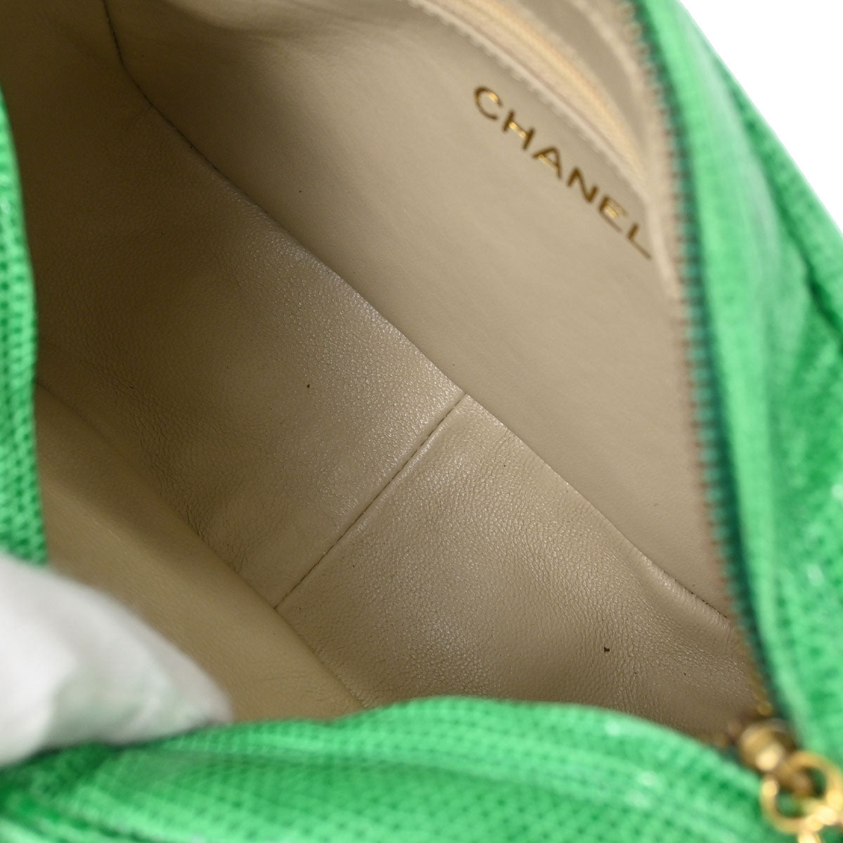 Chanel * 1986-1988 Green Lizard Camera Bag Mini